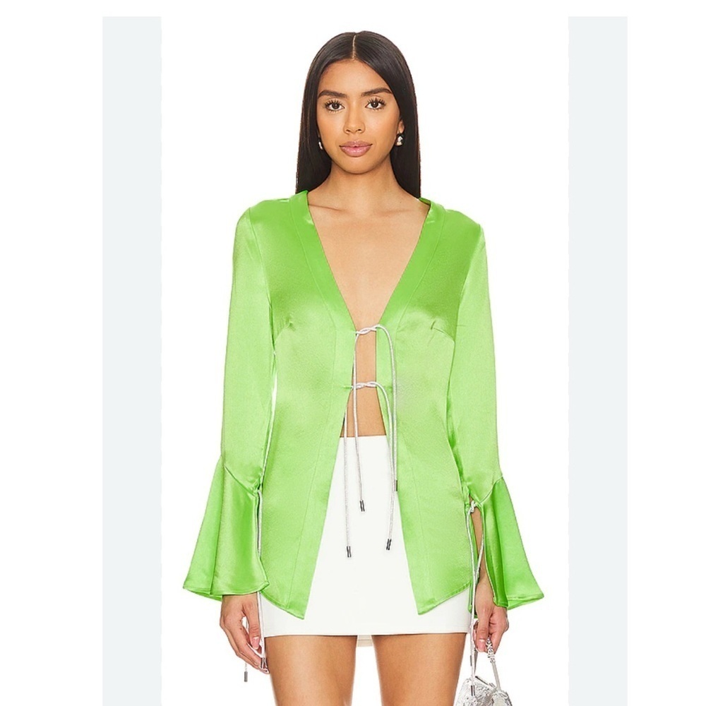 RETROFETE SVEA FRESH LIME BLOUSE